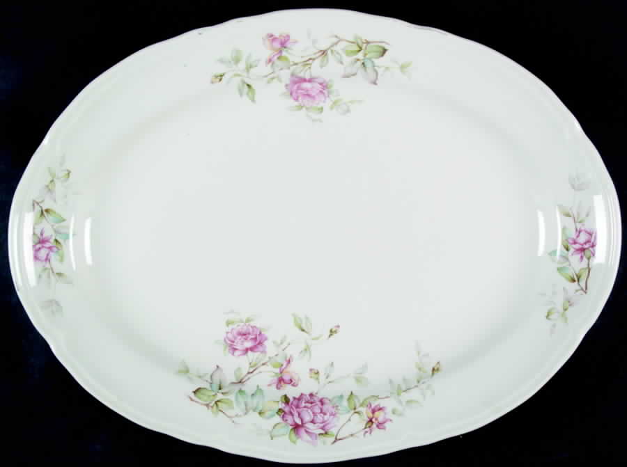 Kno762 13" Oval Serving Platter by Edwin Knowles-1