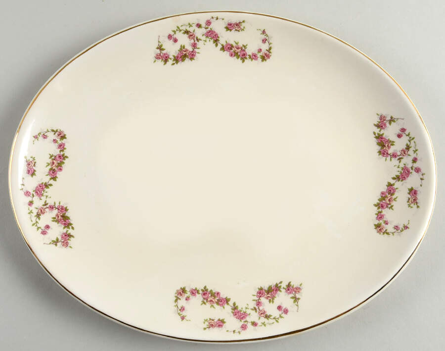 KNO771 12" Oval Serving Platter by Edwin Knowles-1