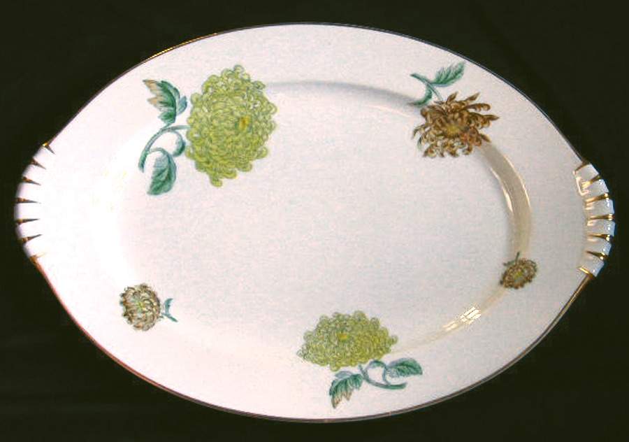 Annette 15" Oval Serving Platter by Kent (Japan)-1