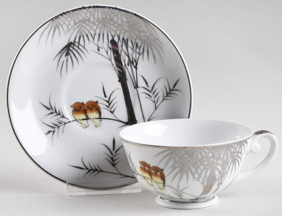 KUT167 Footed Cup & Saucer Set by Kutani-1