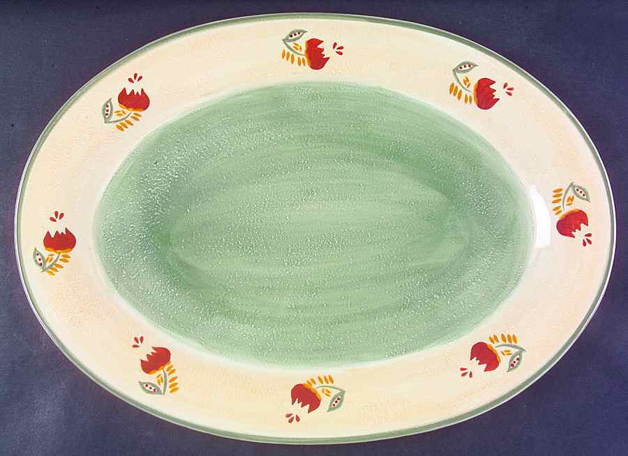 Tuscany Spice 16" Oval Serving Platter by KIC (China)-1