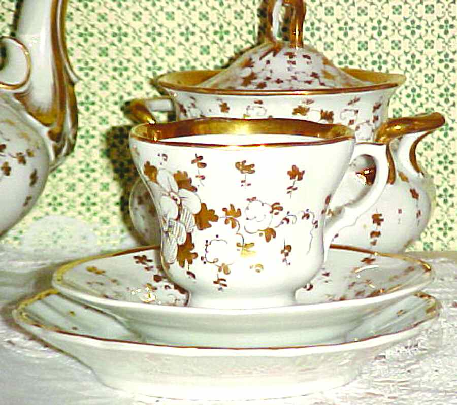 114 Footed Cup & Saucer Set by KPM-1