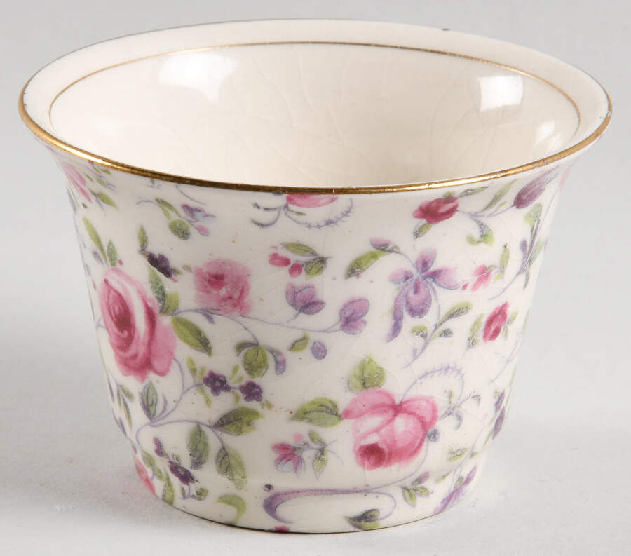 Chelsea Rose Open Sugar Bowl by James Kent (England)-1