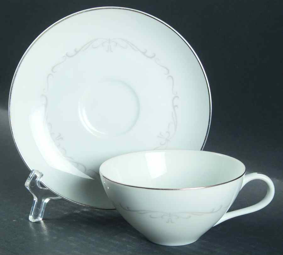 TRIANON Flat Cup & Saucer Set by Kimberly-1