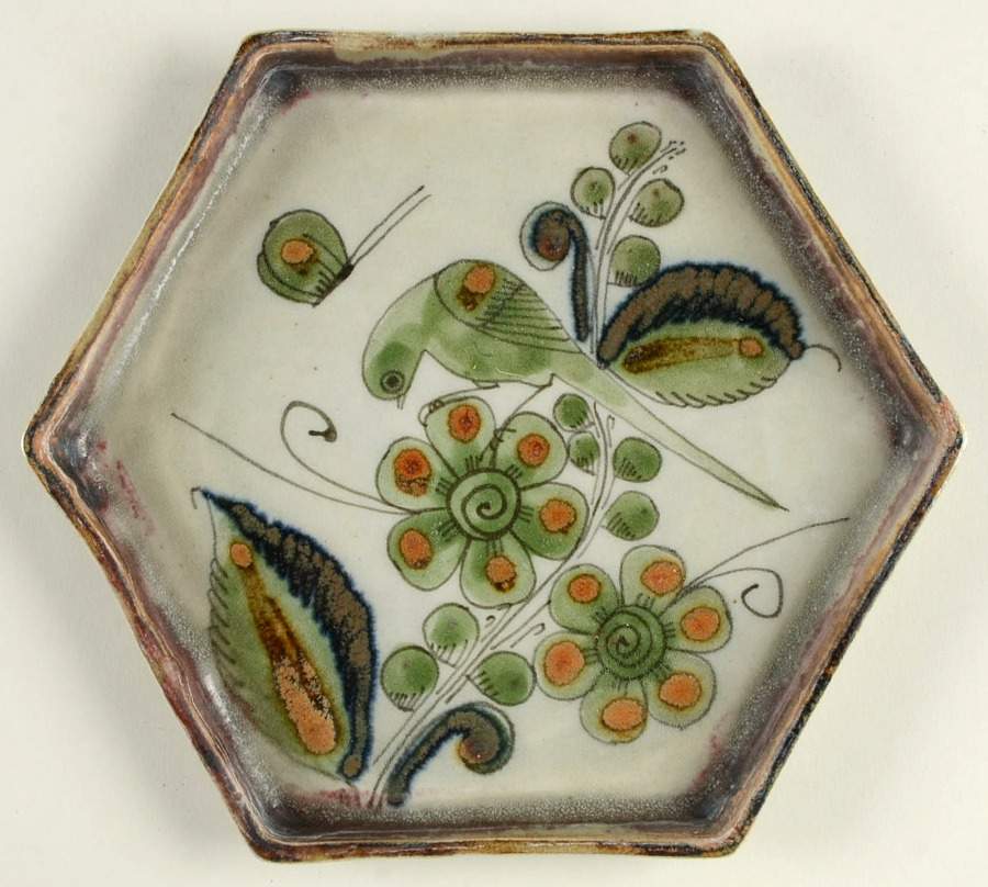 El Palomar Green Trivet by Ken Edwards Pottery-1