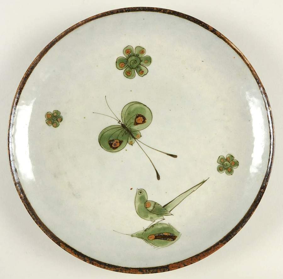 El Palomar Green Dinner Plate by Ken Edwards Pottery-1