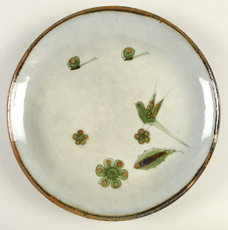 El Palomar Green Dinner Plate by Ken Edwards Pottery-1