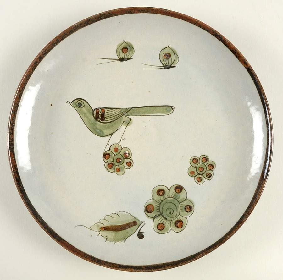 El Palomar Green Dinner Plate by Ken Edwards Pottery-1