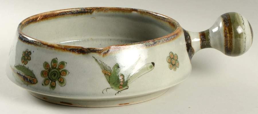 El Palomar Green 8" Round Open Casserole by Ken Edwards Pottery-1