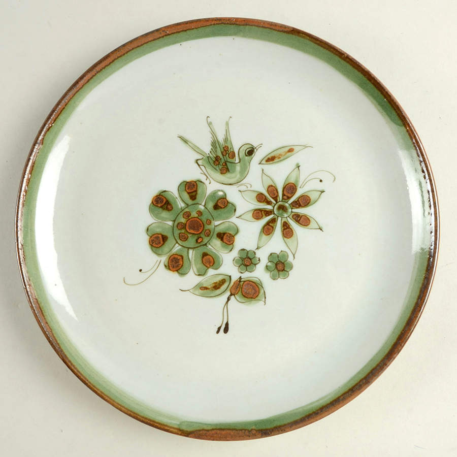 El Palomar Green Dinner Plate by Ken Edwards Pottery-1