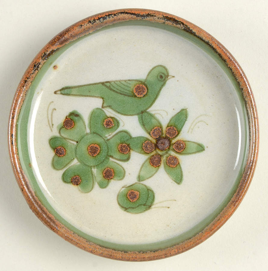 El Palomar Green Coaster by Ken Edwards Pottery-1