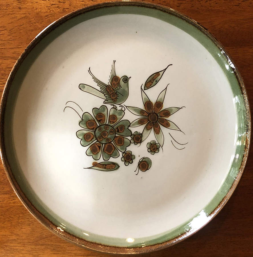 El Palomar Green Dinner Plate by Ken Edwards Pottery-1