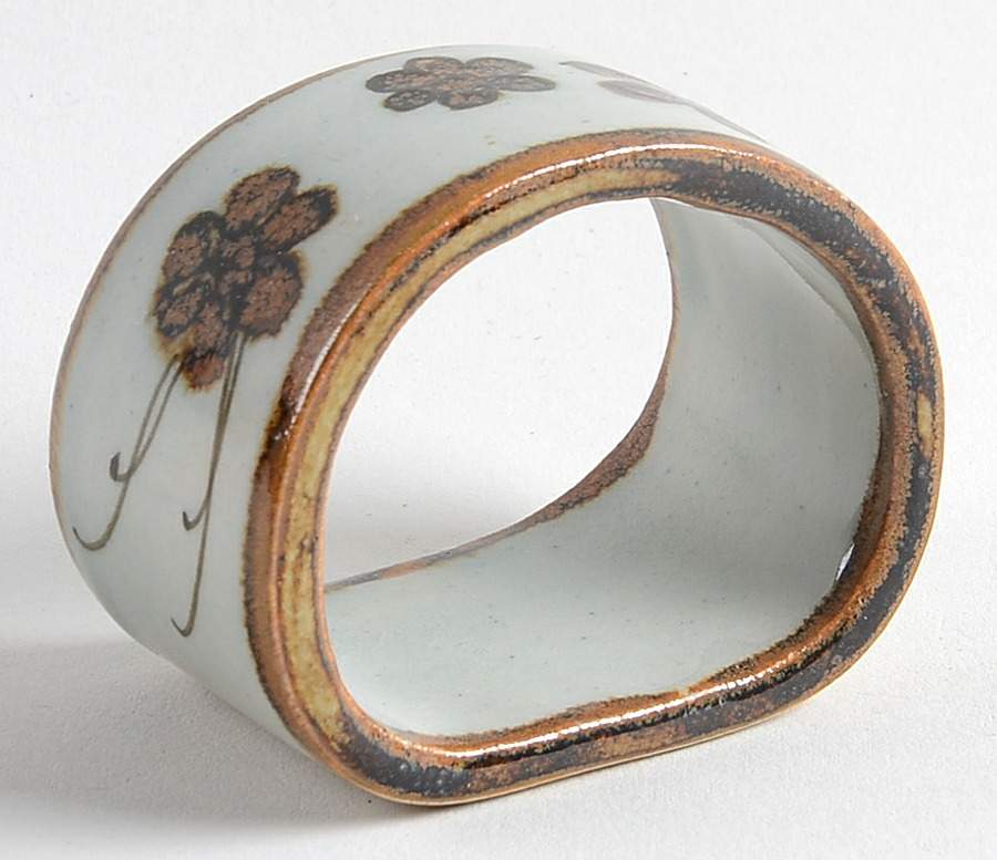 El Palomar Brown Napkin Ring by Ken Edwards Pottery-1