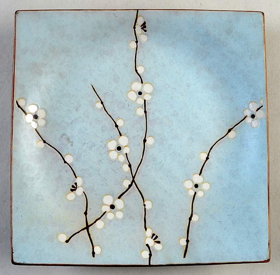 Cherry Blossom Square Dinner Plate by Kafuh-1