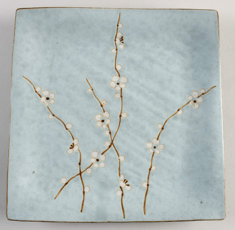 Cherry Blossom Square Dinner Plate by Kafuh-1