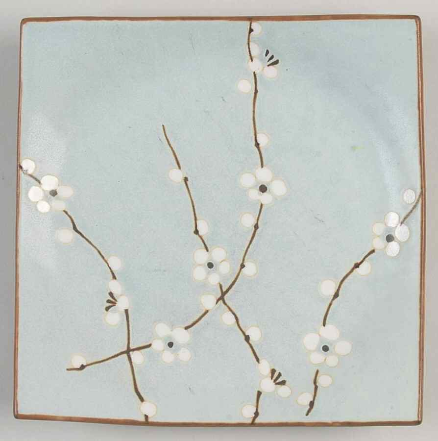 Cherry Blossom Square Salad/Dessert Plate by Kafuh-1