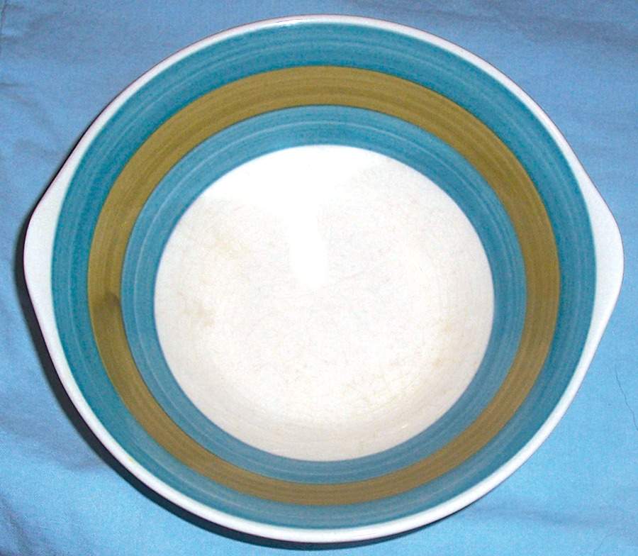 Majolica Blue Lugged Cereal Bowl by Kasuga-1