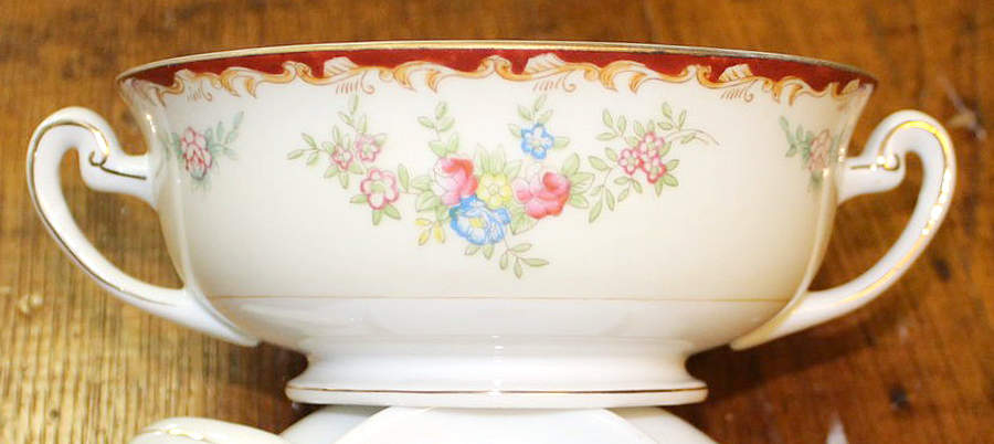 KON122 Footed Cream Soup Bowl by Kongo-1