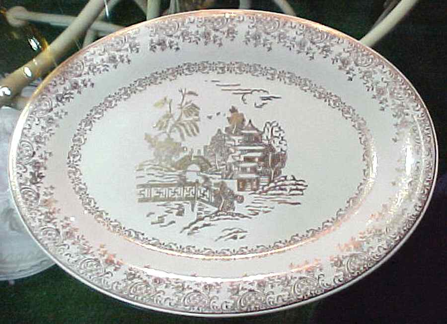 KNO931 14" Oval Serving Platter by Edwin Knowles-1