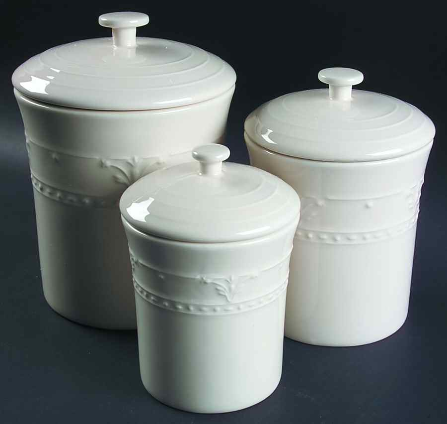 Florence Ivory (3 Piece) Canister Set (Box Set) by Kennex Group (China)-1