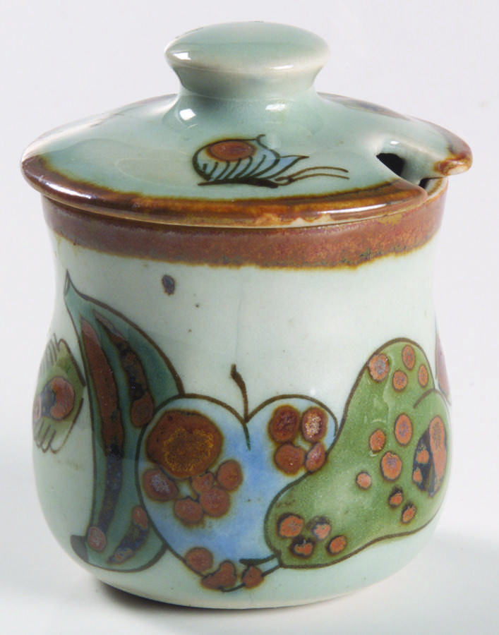 KE11 Mustard Jar & Lid by Ken Edwards Pottery-1