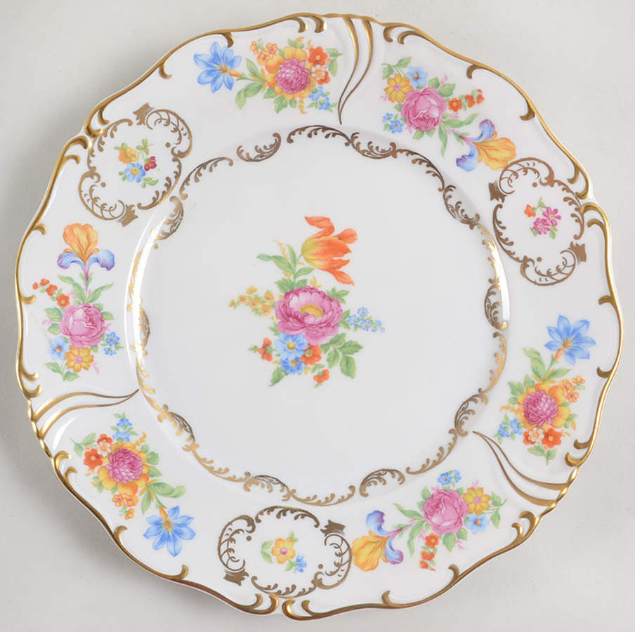 Old Dresden Design Luncheon Plate by K Steinmann-1