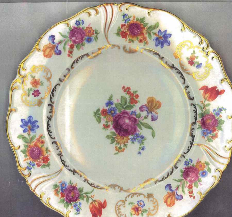 Old Dresden Design Dinner Plate by K Steinmann-1