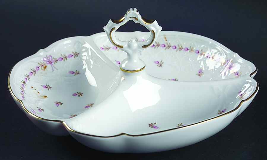 Bordeaux (Gold Trim) 3-Part Relish with Center Ceramic Handle by Kaiser-1