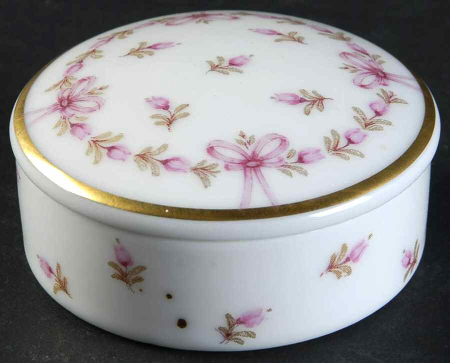 Bordeaux (Gold Trim) Round Trinket Box & Lid by Kaiser-1