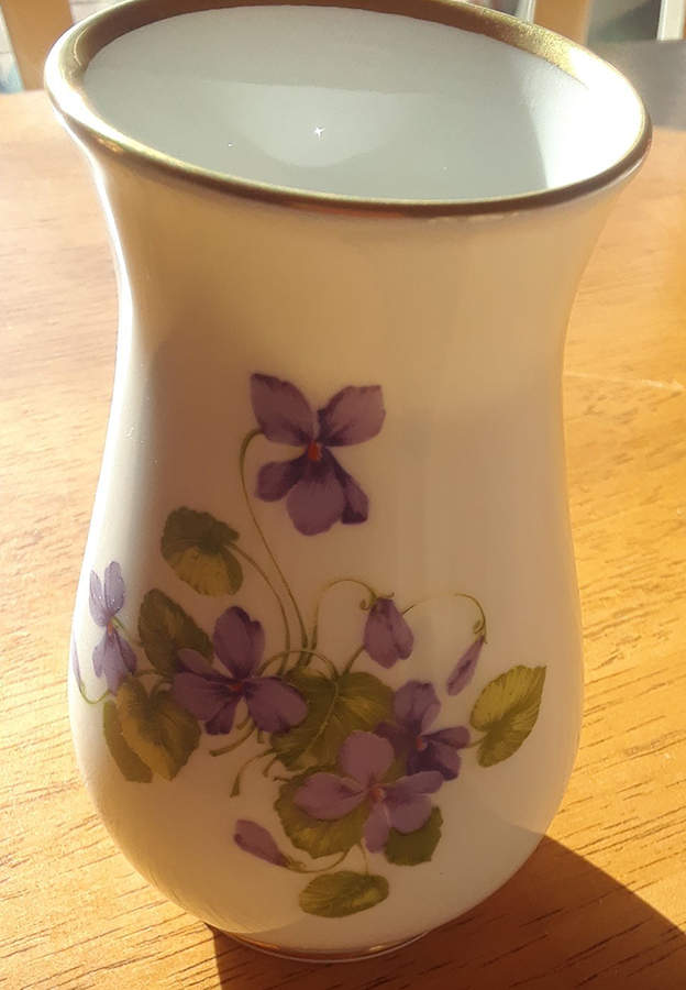 Viola Gold Trim 4" Vase by Kaiser-1