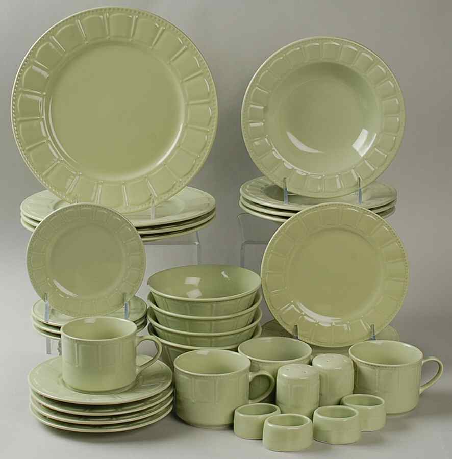 Preston Celadon 34 Piece Set by Kennex Group (China)-1