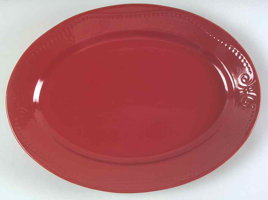 Isabella Cinnamon 14" Oval Serving Platter by Kennex Group (China)-1