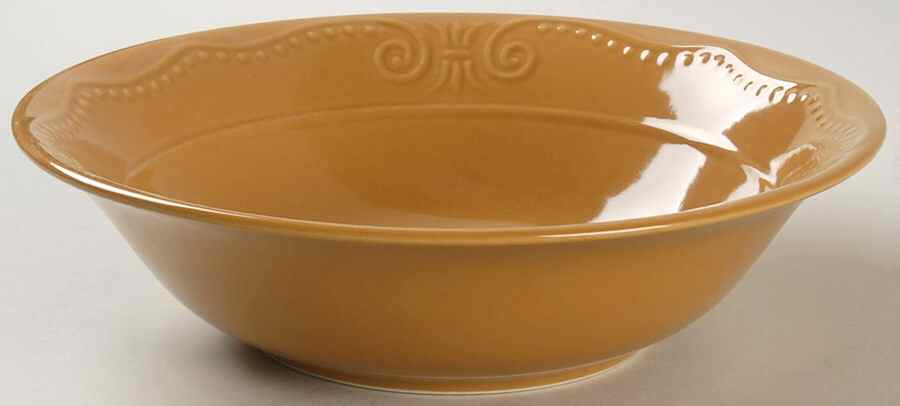 Isabella Mustard 9" Round Vegetable Bowl by Kennex Group (China)-1