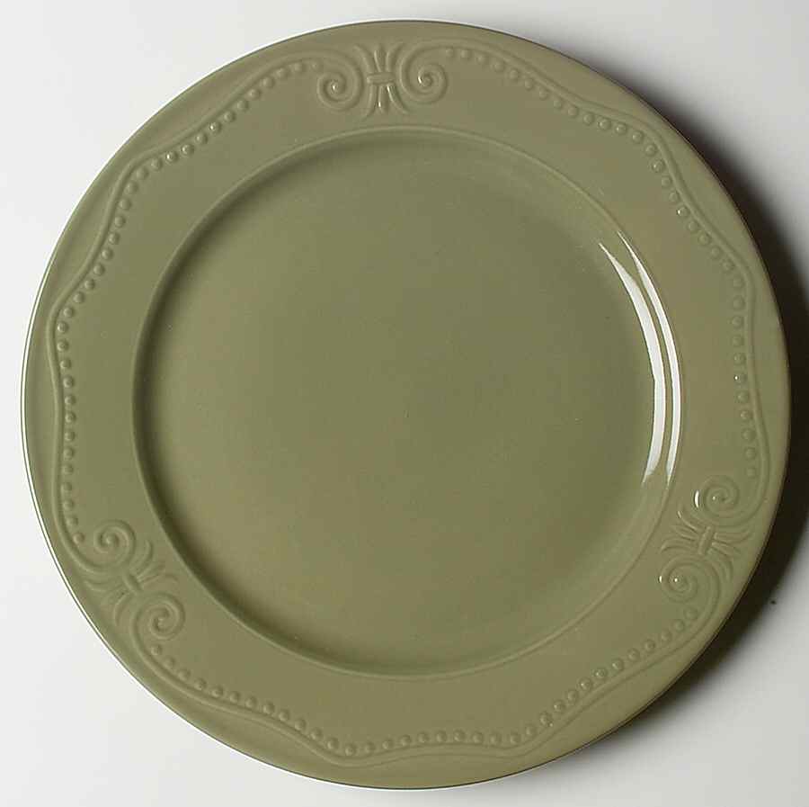 Isabella Sage Green 12" Chop Plate (Round Platter) by Kennex Group (China)-1