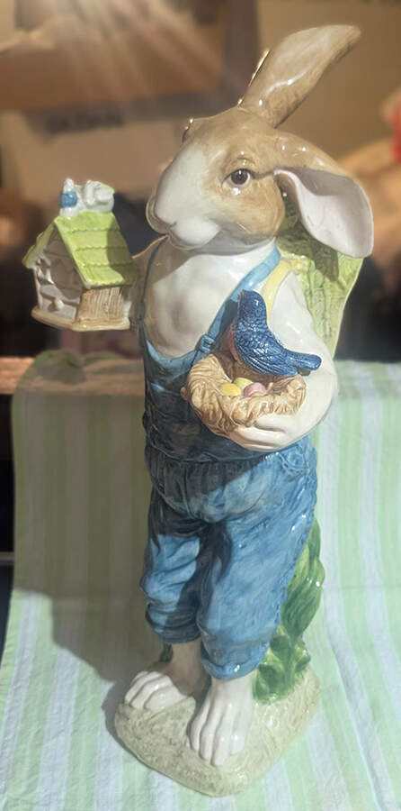 Country Rabbit Rabbit Figurine by Kaldun & Bogle-1