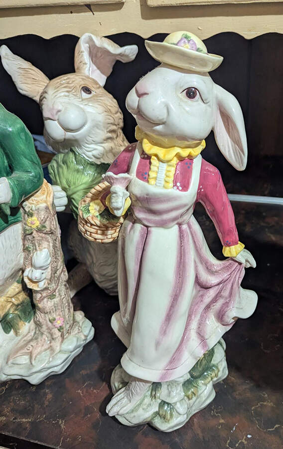 Spring Bows Large Rabbit Figurine by Kaldun & Bogle-1