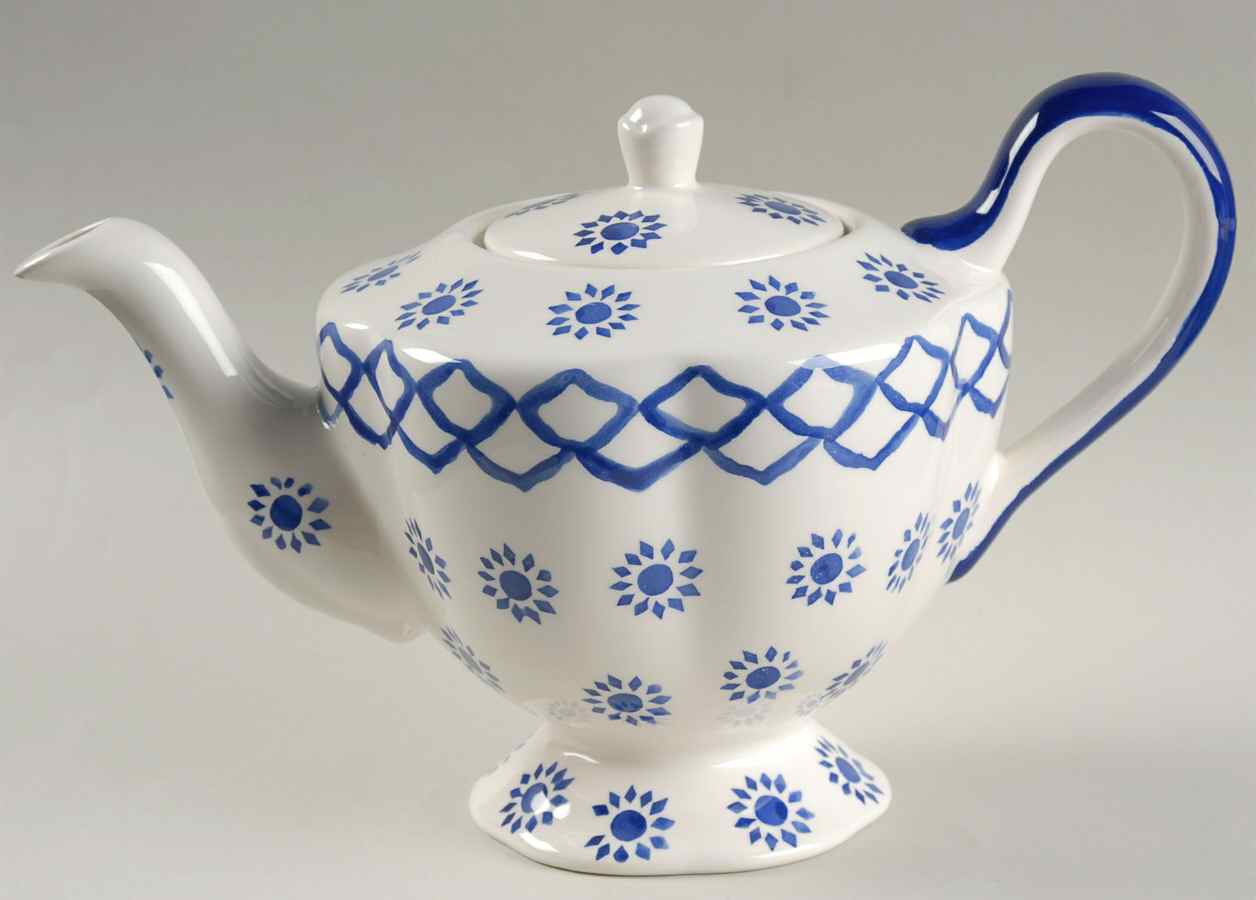 Trellis Teapot & Lid by Kent Pottery-1