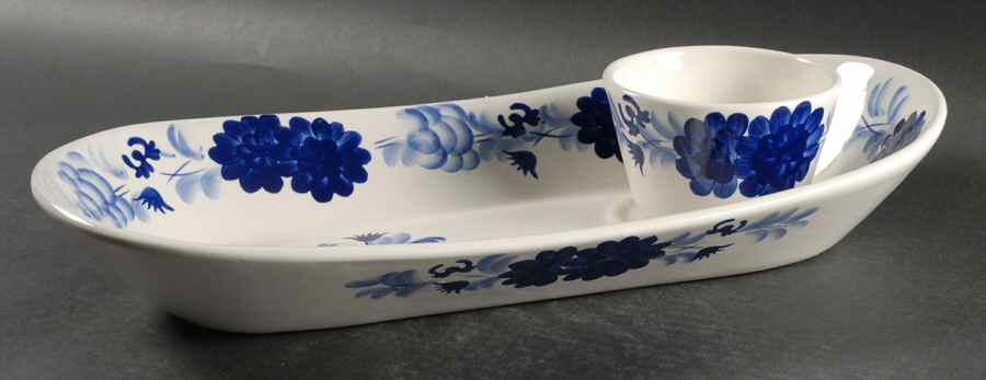 Flower (2 Piece) Chip & Dip Set by Kent Pottery-1