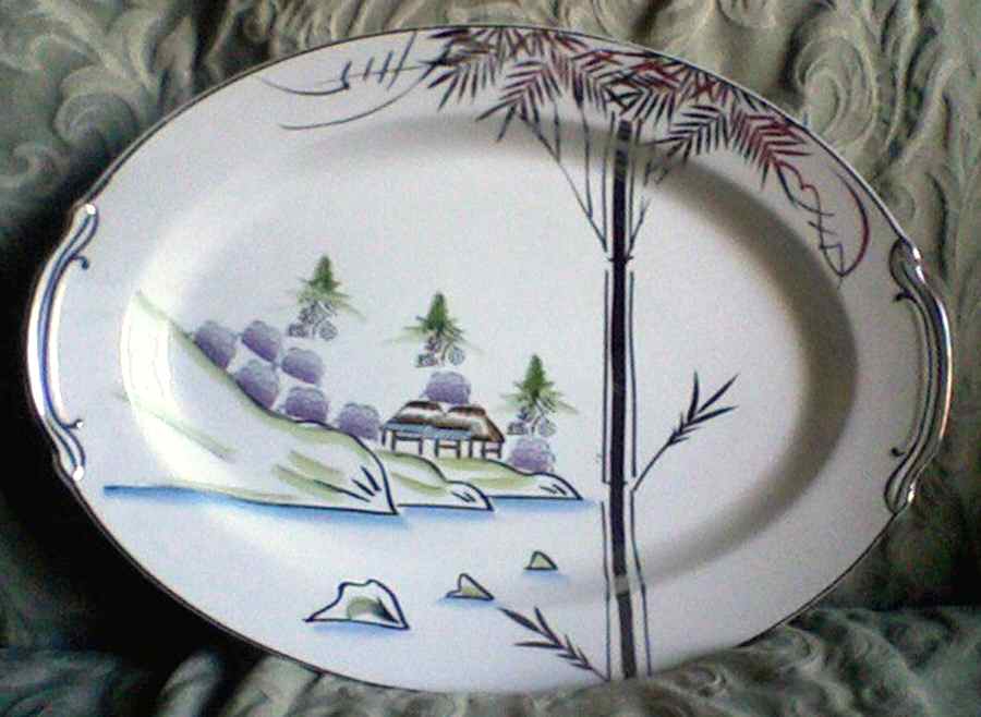 KUT265 16" Oval Serving Platter by Kutani-1