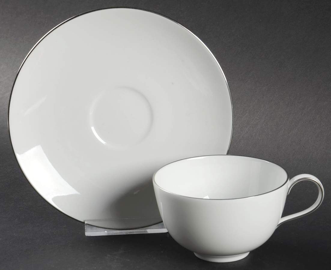 Decor 11 (Urbino) Flat Cup & Saucer Set by KPM-1