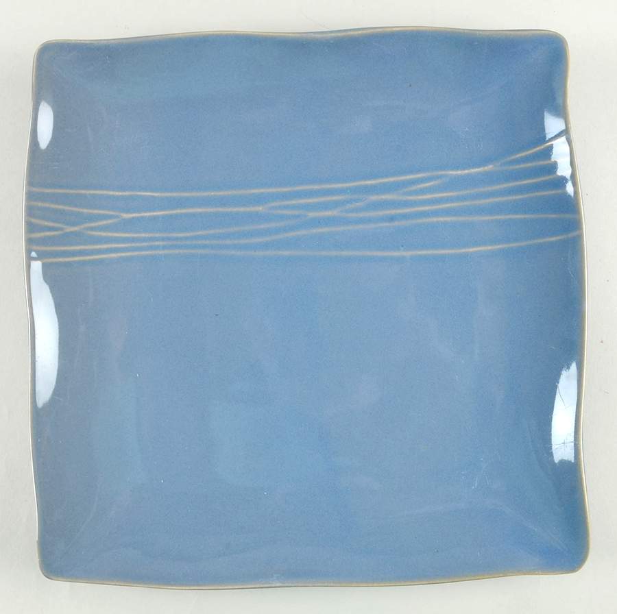 Blue Square Dinner Plate by KN Karen Neuburger-1