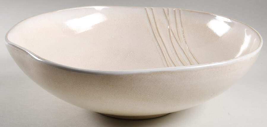 Linen 13" Round Serving Bowl by KN Karen Neuburger-1