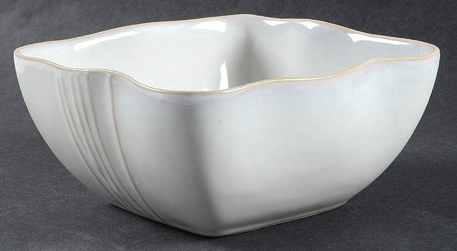 White Square Soup/Cereal Bowl by KN Karen Neuburger-1