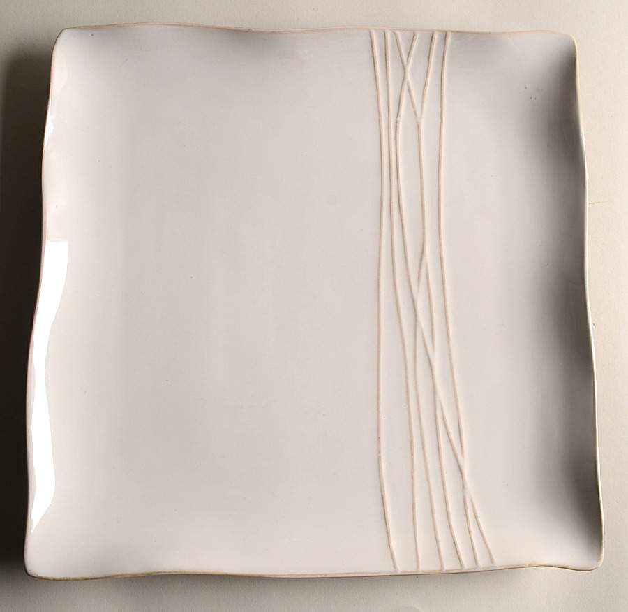 White Square Dinner Plate by KN Karen Neuburger-1