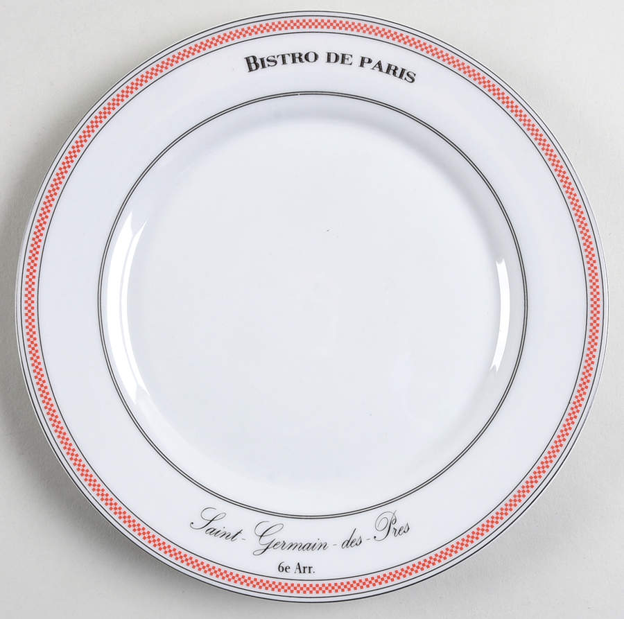 Bistro de Paris Dinner Plate by Kiss That Frog-1