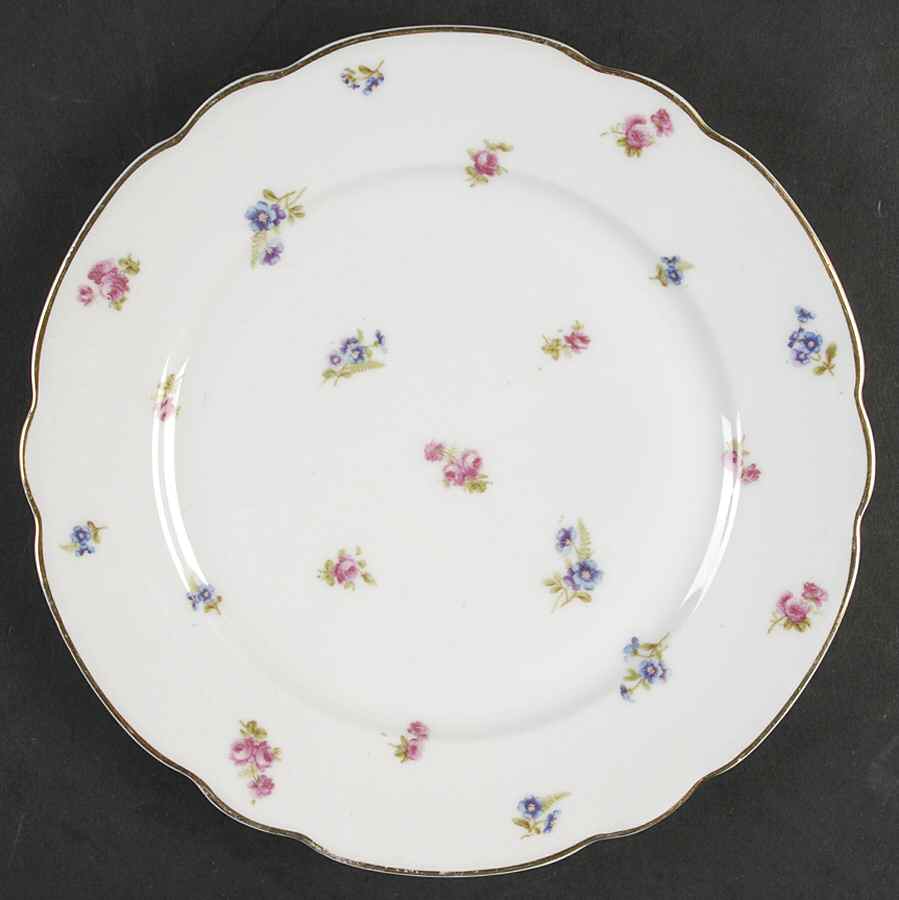 114 (Floral) Salad Plate by KPM-1