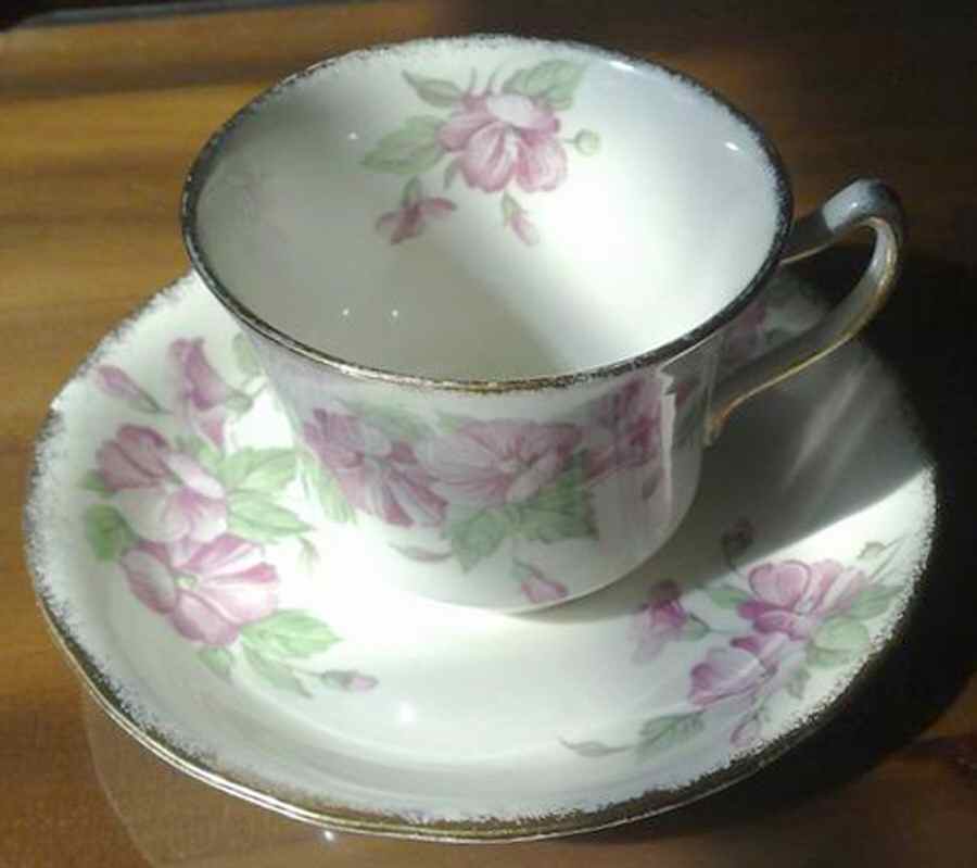 3069 Footed Cup & Saucer Set by James Kent (England)-1