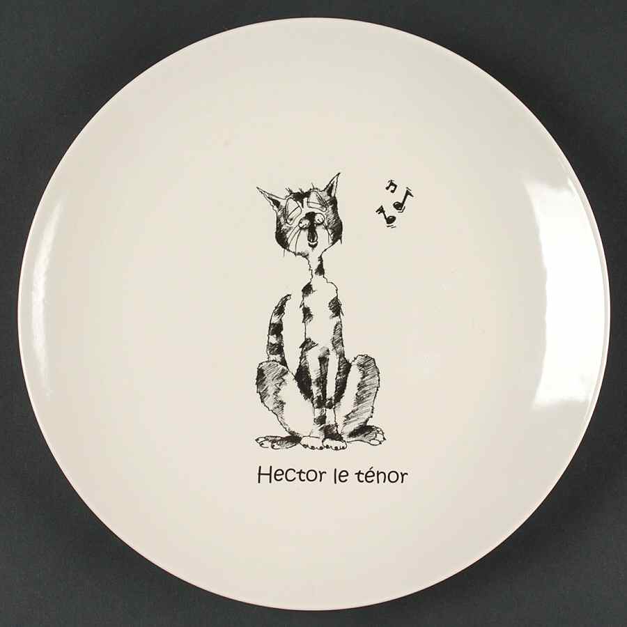 Cats of Paris Dinner Plate by Kiss That Frog-1