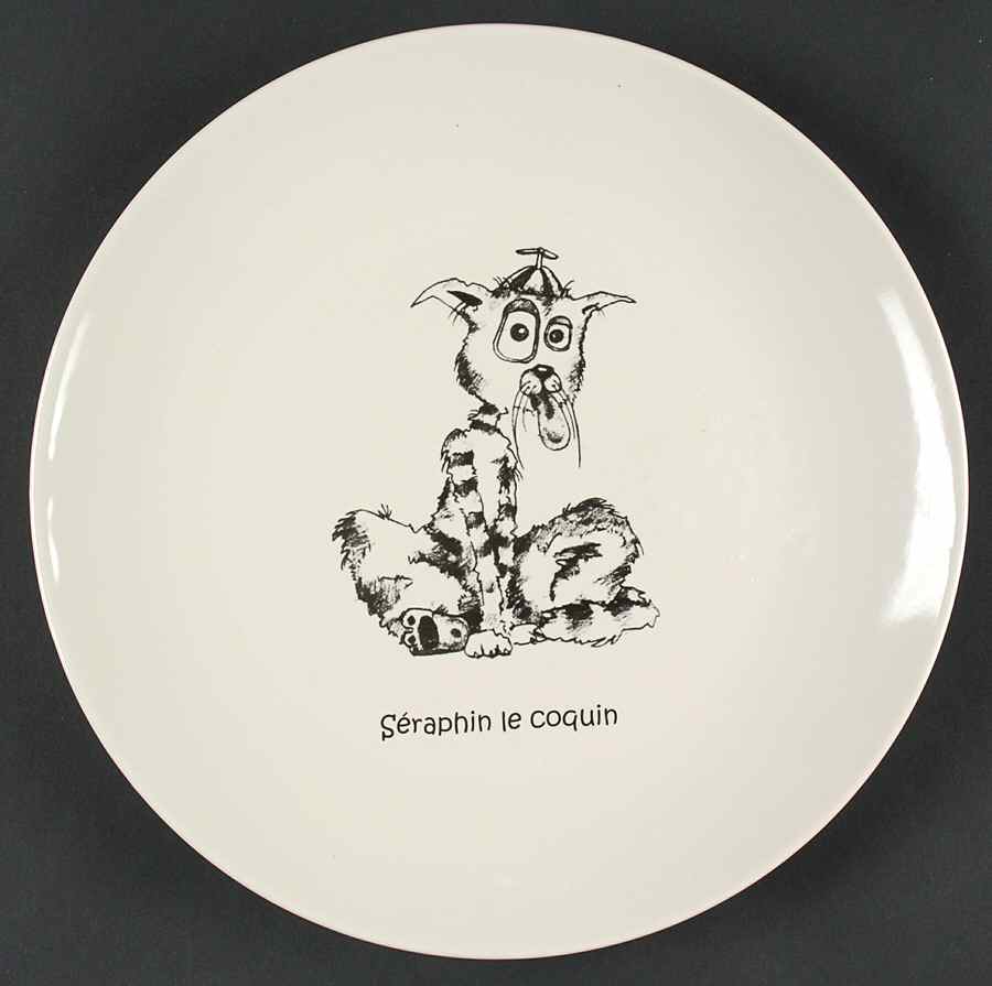 Cats of Paris Dinner Plate by Kiss That Frog-1