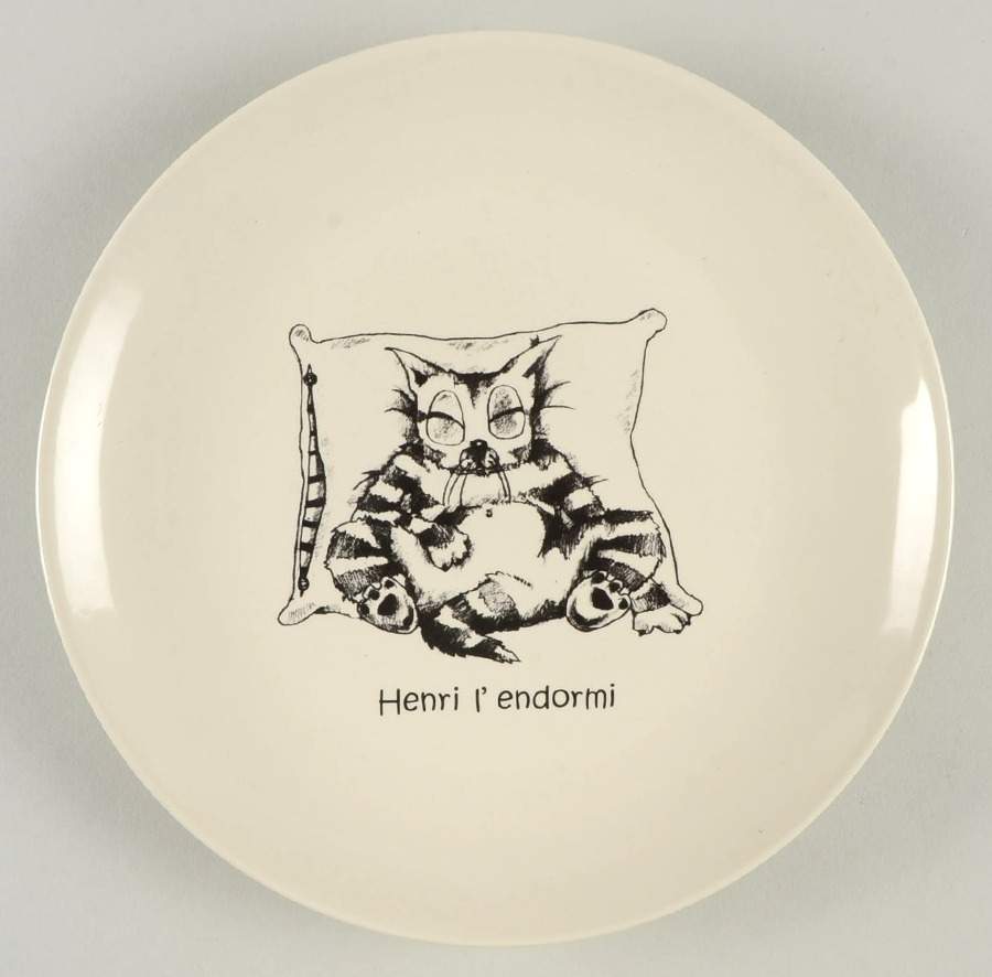 Cats of Paris Salad/Dessert Plate by Kiss That Frog-1
